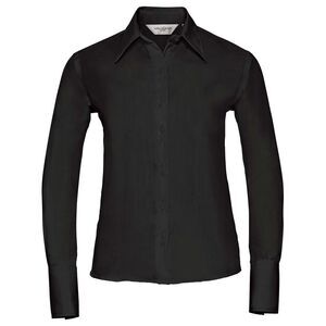 Russell Collection Womens/Ladies Ultimate Non-Iron Long-Sleeved Shirt / Black